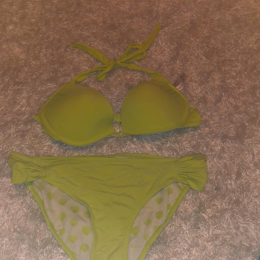neon green Bikini bathing suit